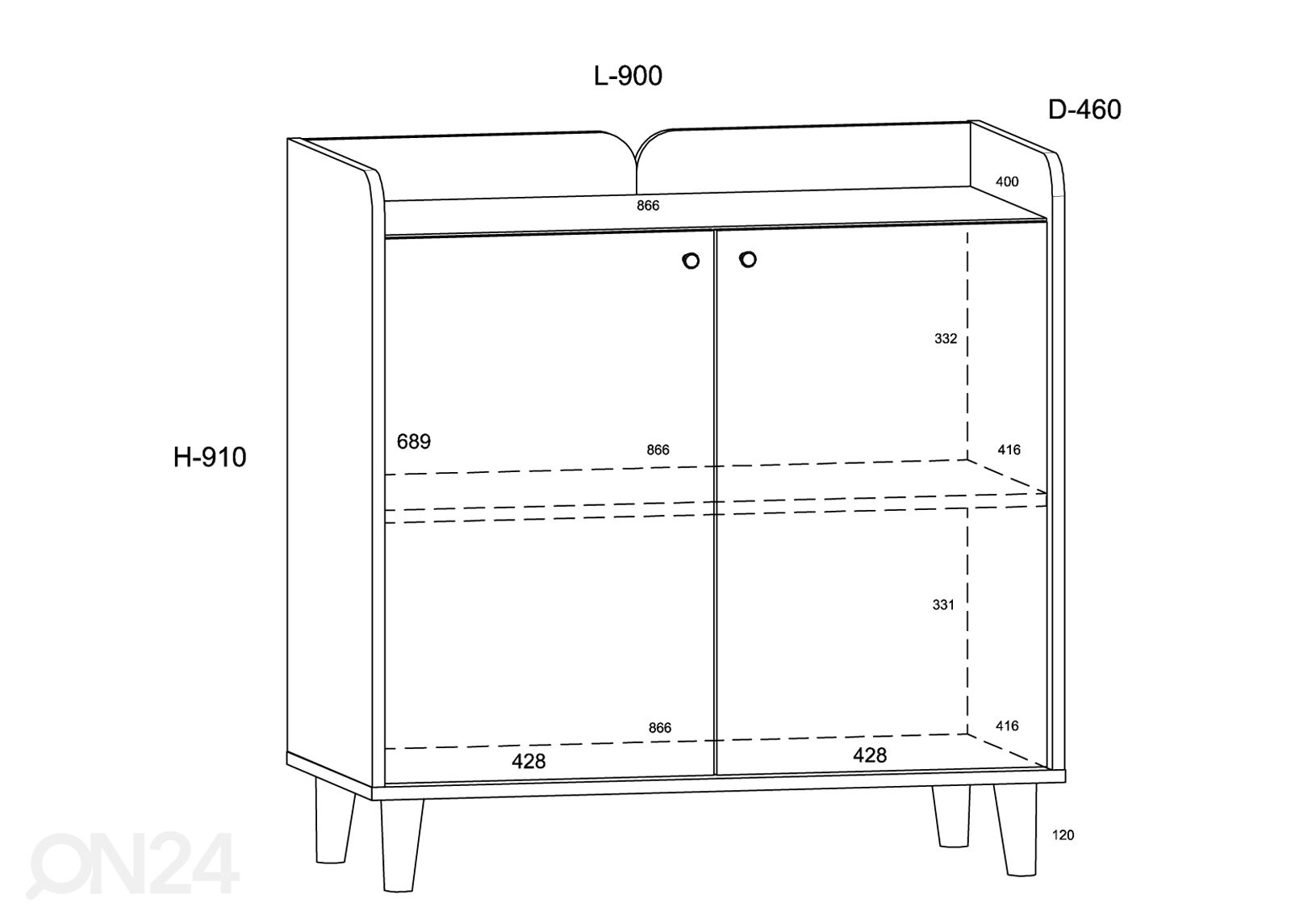 Комод Glandore 90 cm увеличить размеры