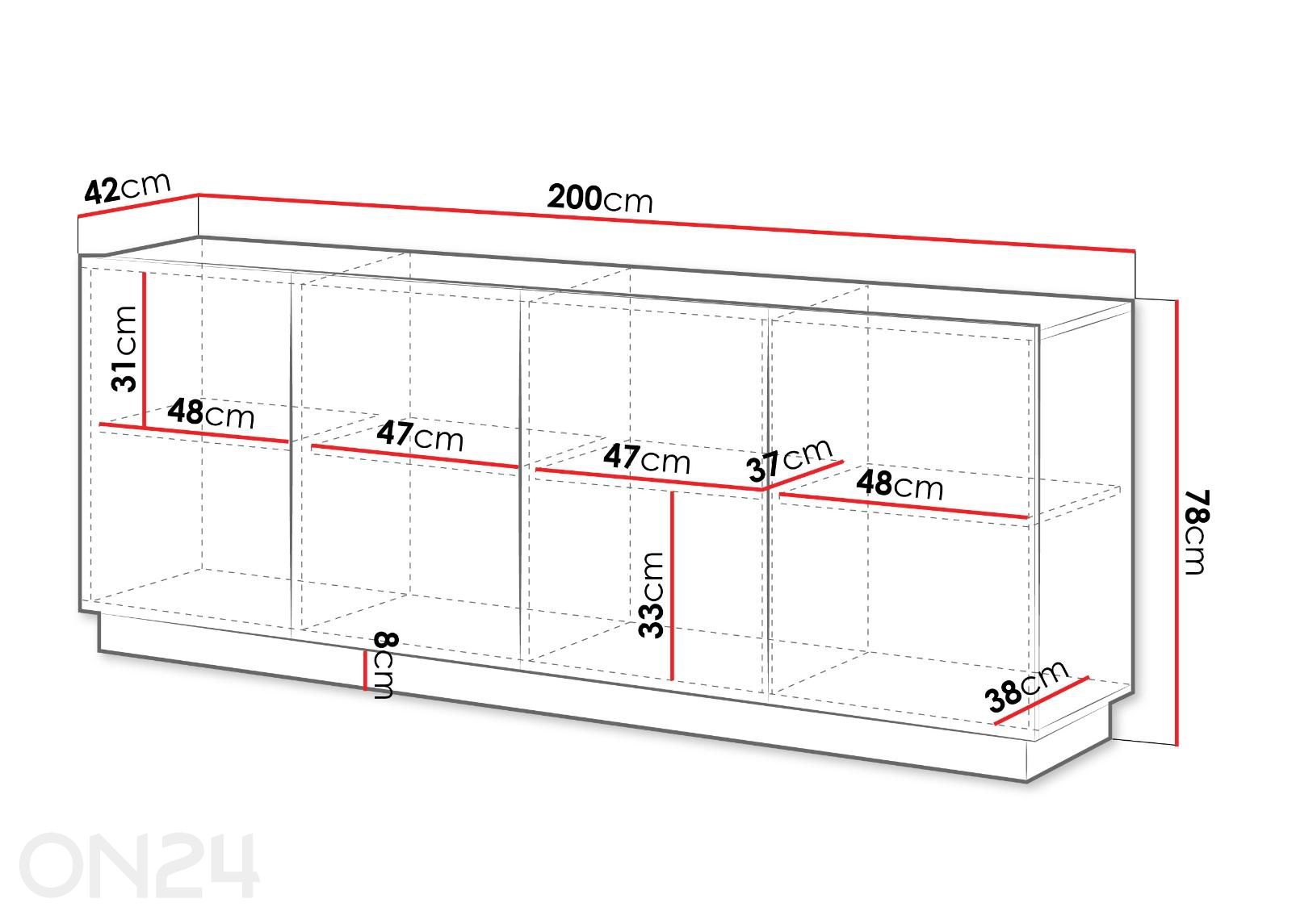 Комод Liverti 200 см увеличить размеры