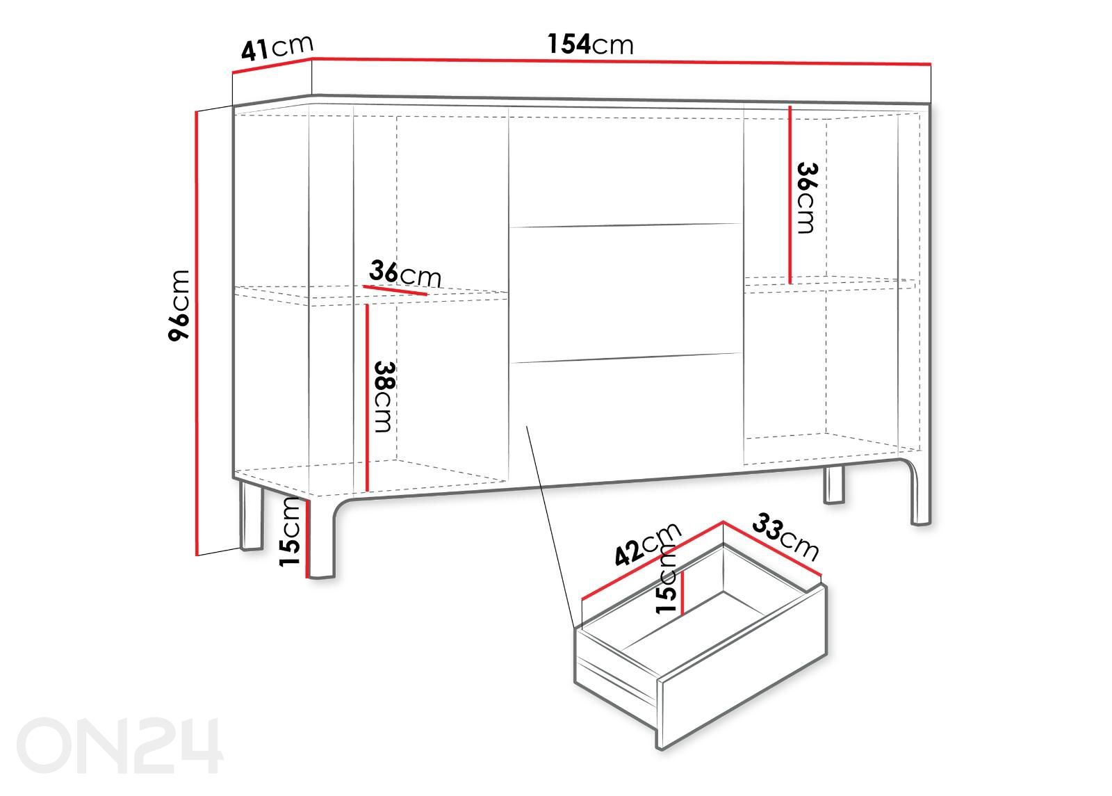 Комод Malumi 154 см увеличить размеры