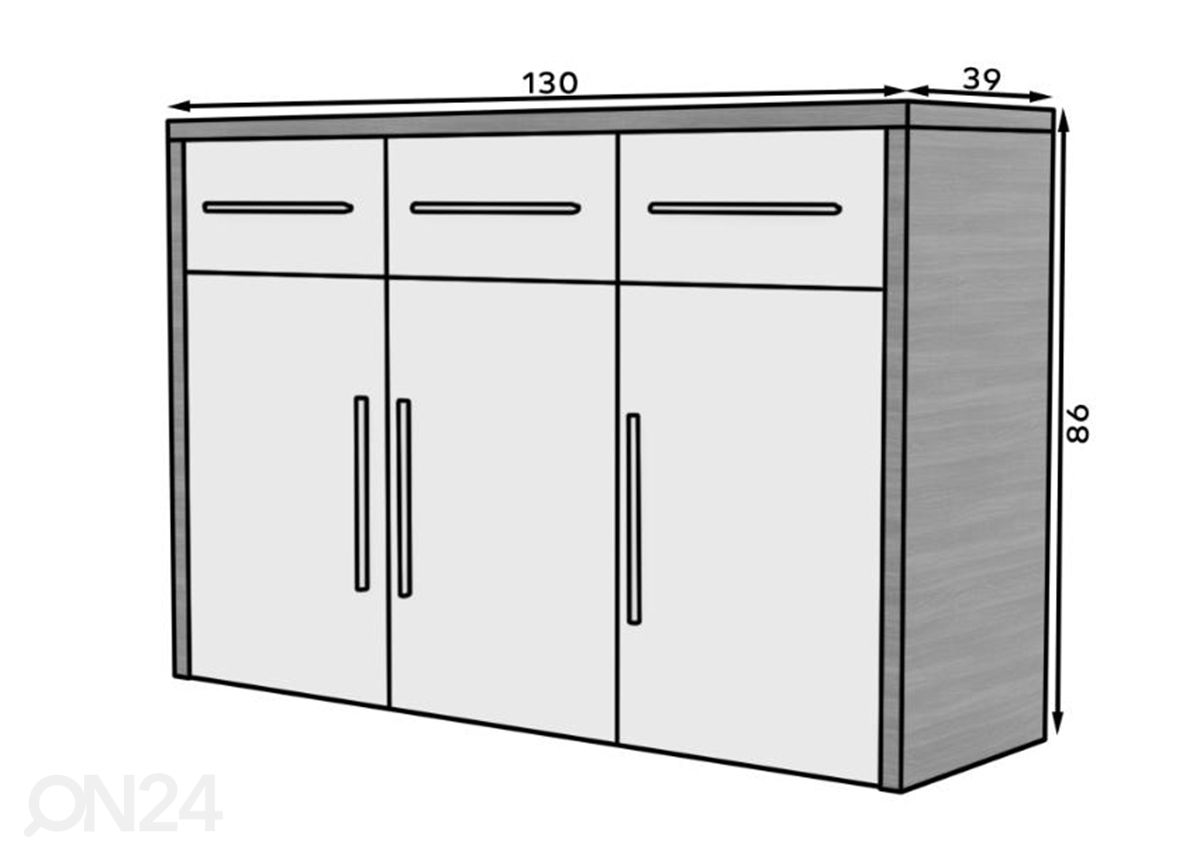 Комод Meka 130 cm увеличить размеры