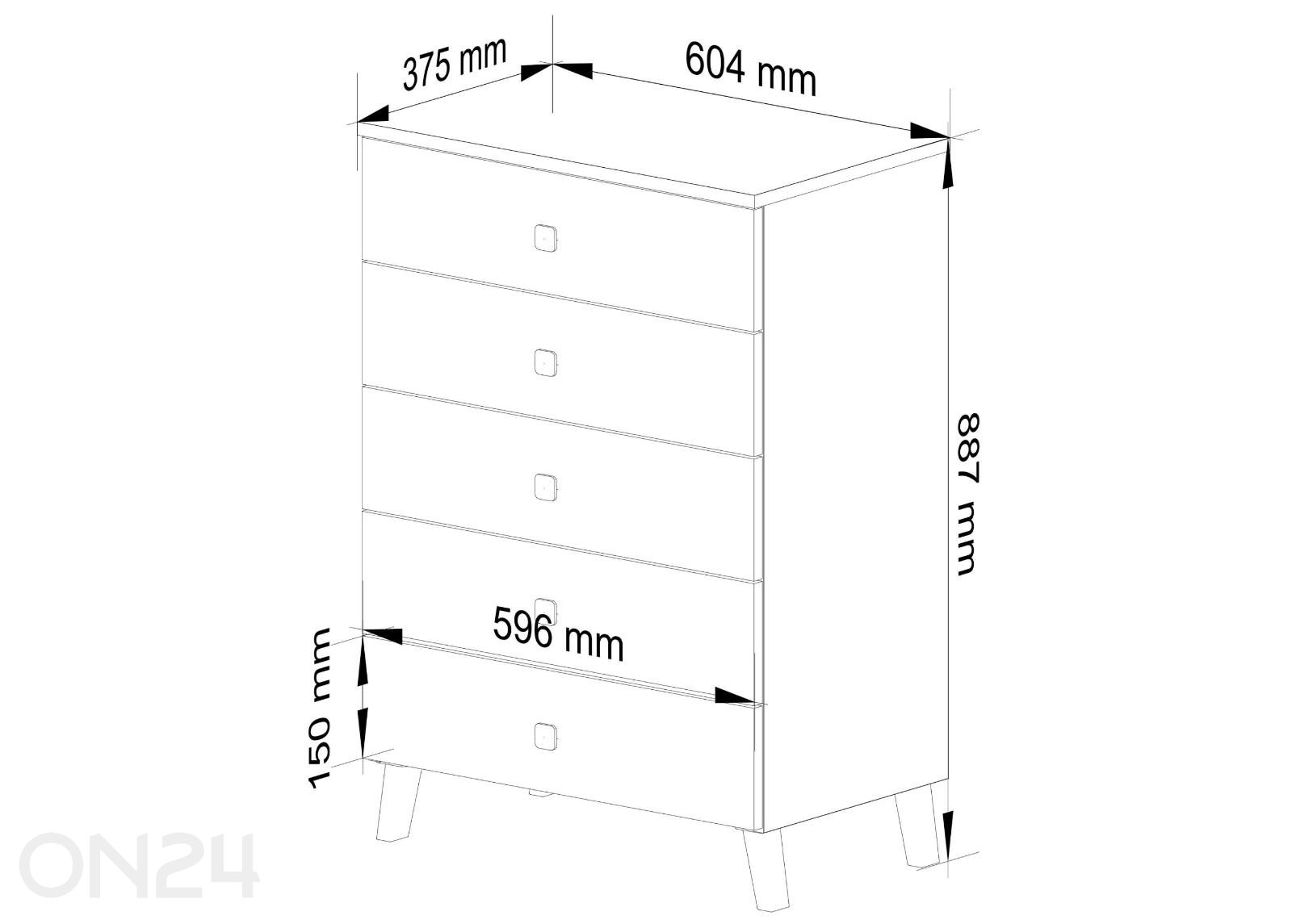 Комод Mobi 60 см увеличить размеры