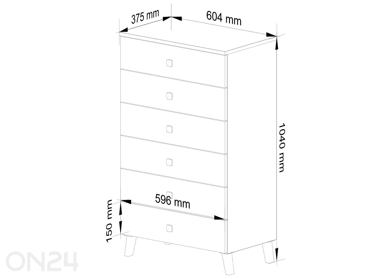 Комод Mobi 60 см увеличить размеры