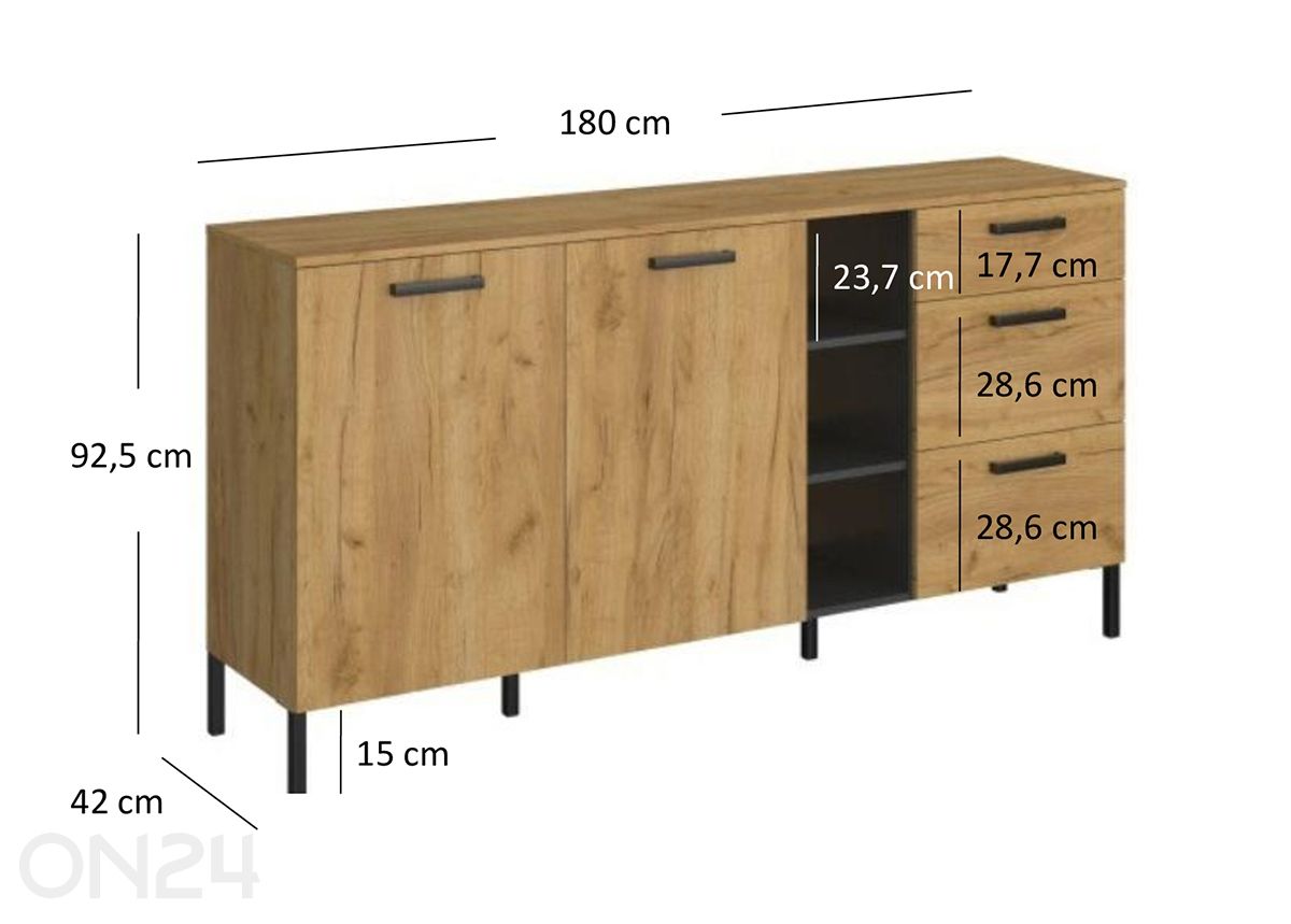 Комод Santes 180 см увеличить размеры