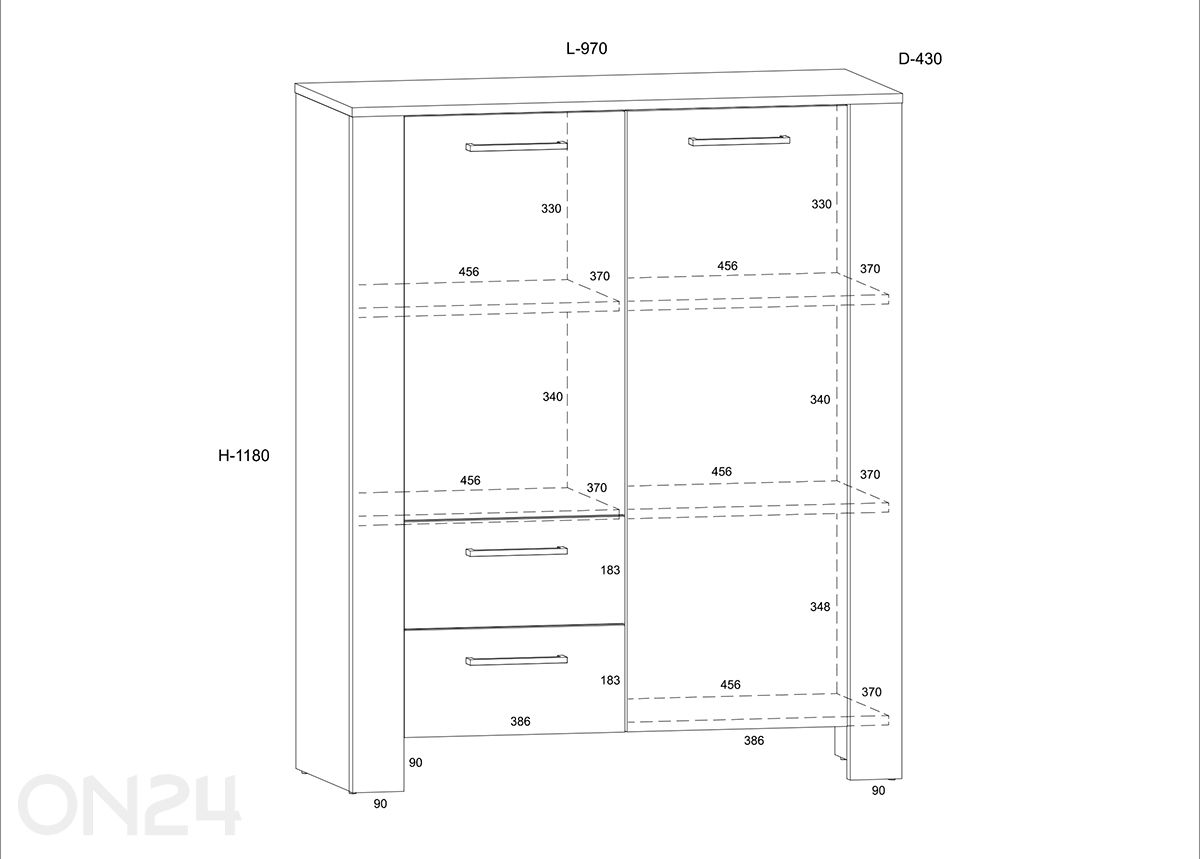 Комод Slide 97 см увеличить размеры