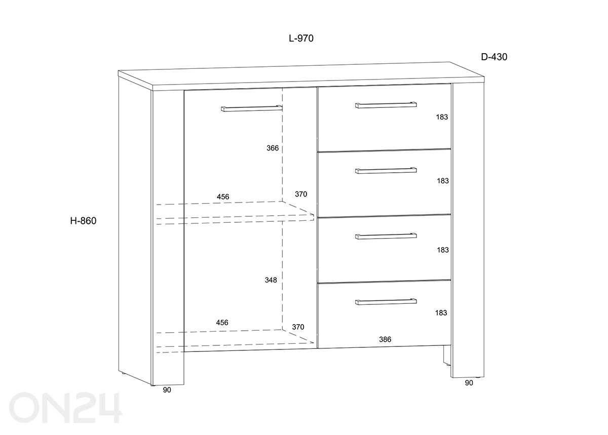 Комод Slide140 см увеличить размеры