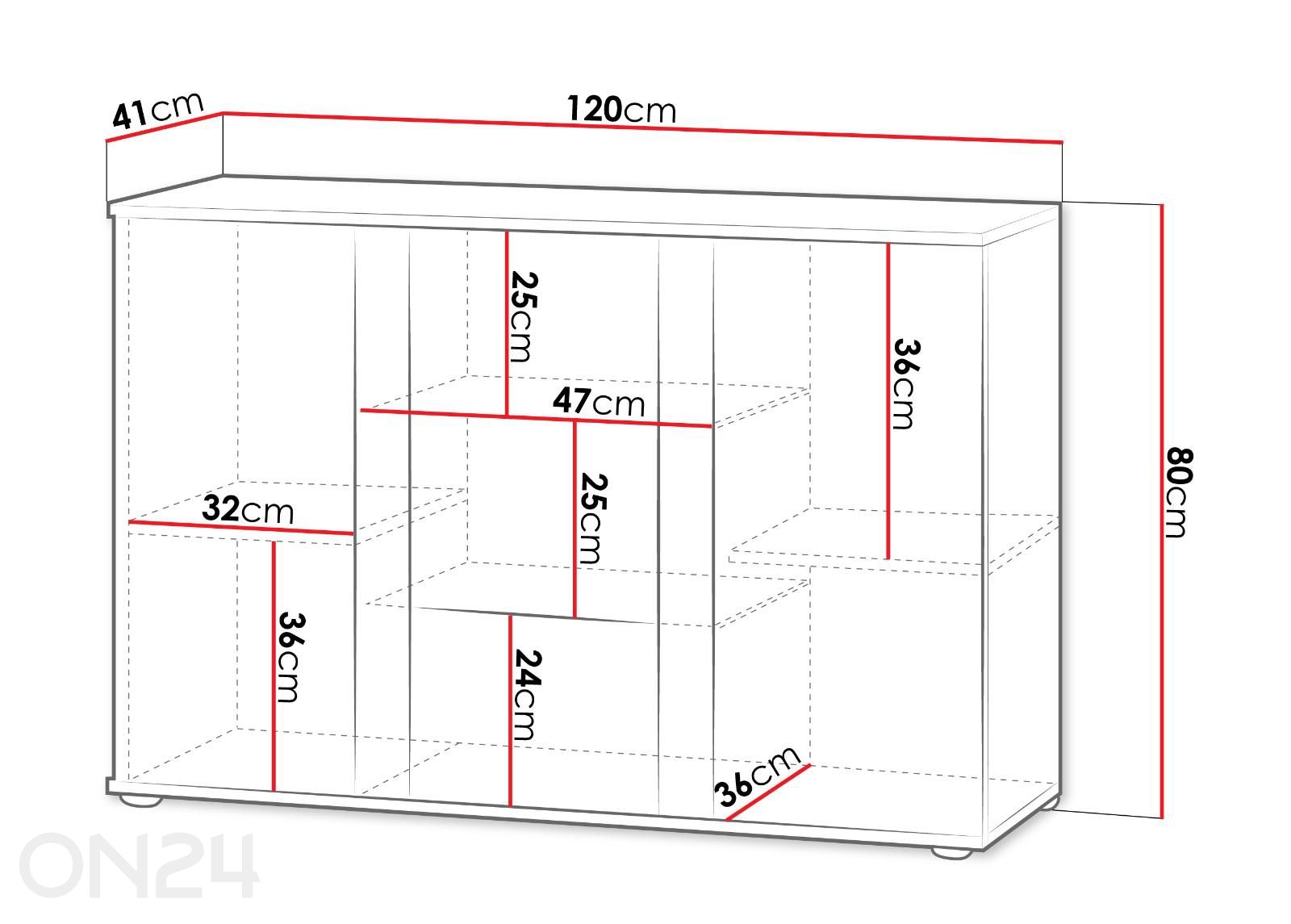 Комод Soho 120 см + LED увеличить размеры