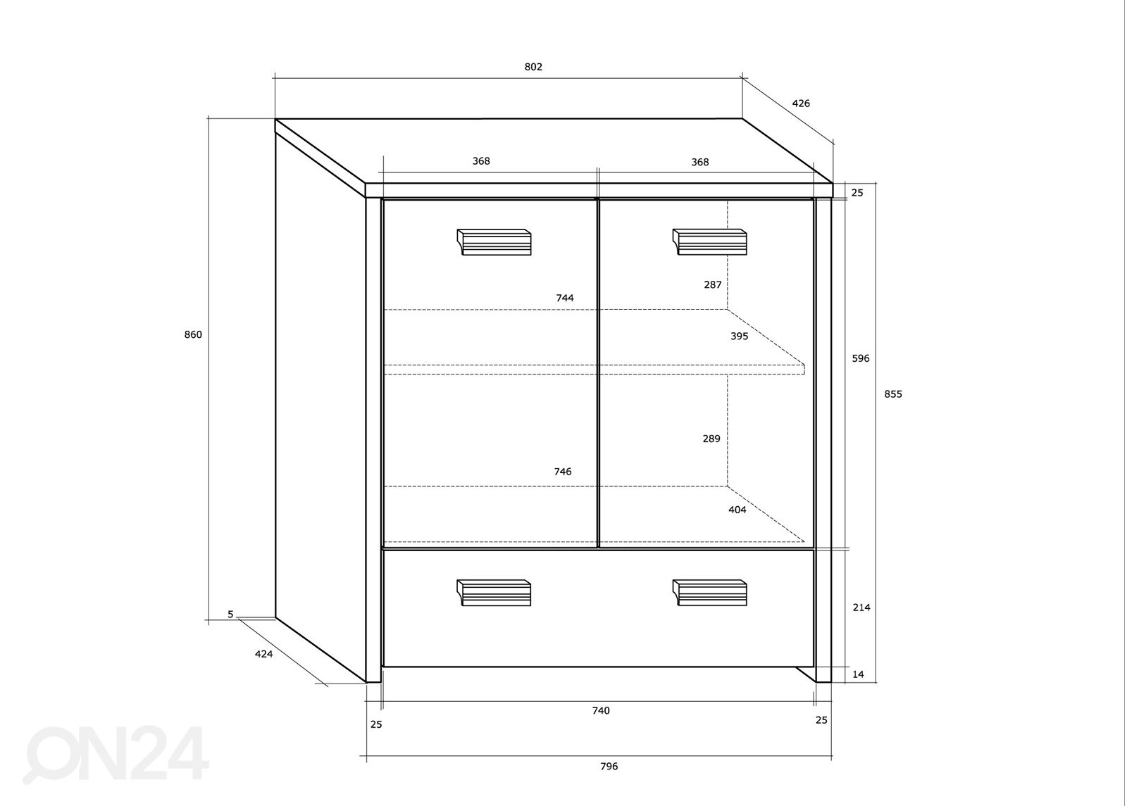 Комод Ville 80 cm увеличить размеры