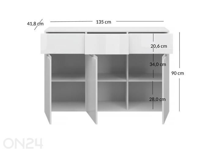Комод Yolk 135 см увеличить размеры