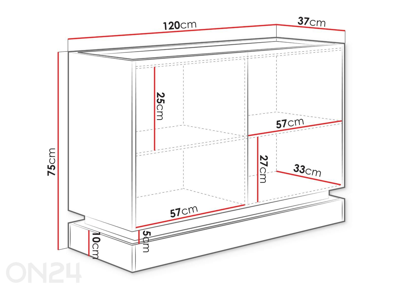 Комод Zarp 120 см увеличить размеры