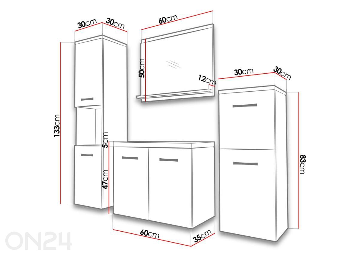 Комплект в ванную комнату Malo увеличить размеры