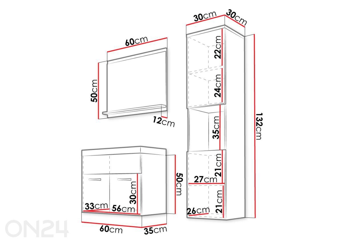 Комплект в ванную комнату Montreal увеличить размеры