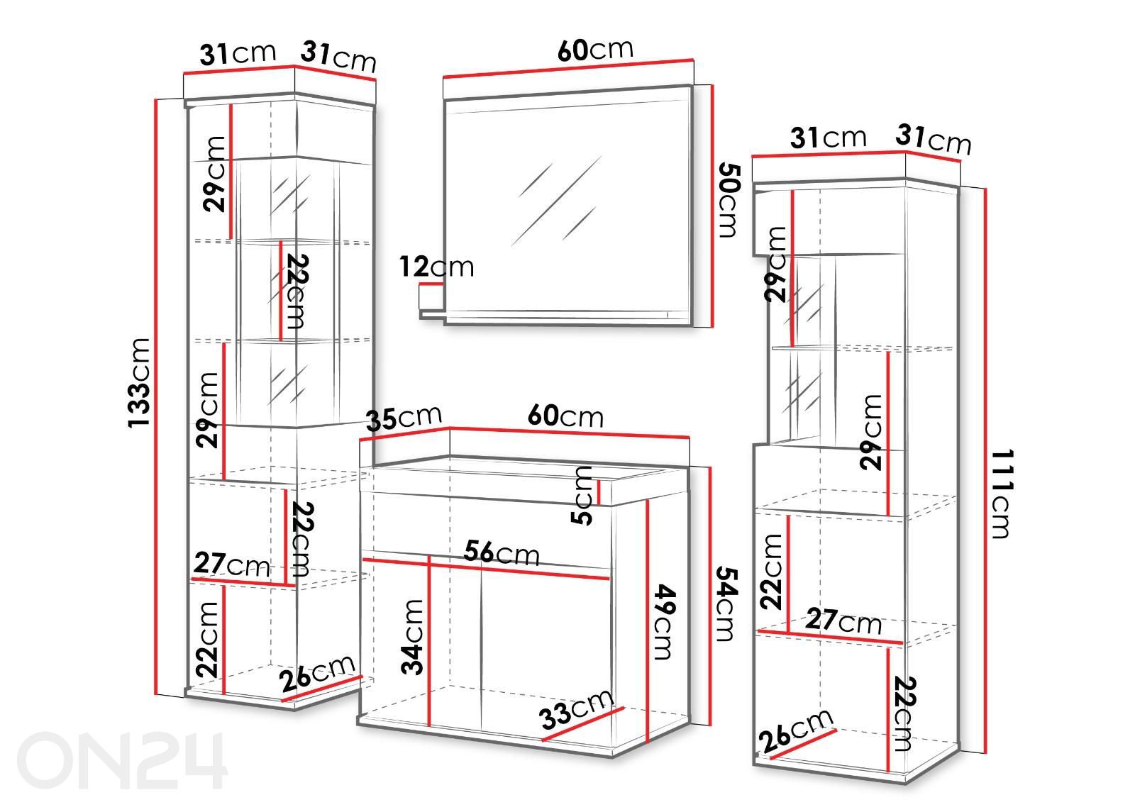 Комплект в ванную комнату Nairobi увеличить размеры