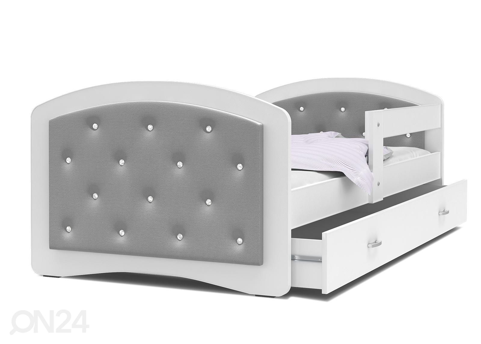 Комплект детской кровати 80x180 cm, белый/серый увеличить