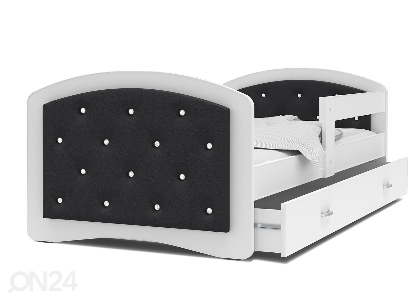 Комплект детской кровати 80x180 cm, белый/чёрный увеличить