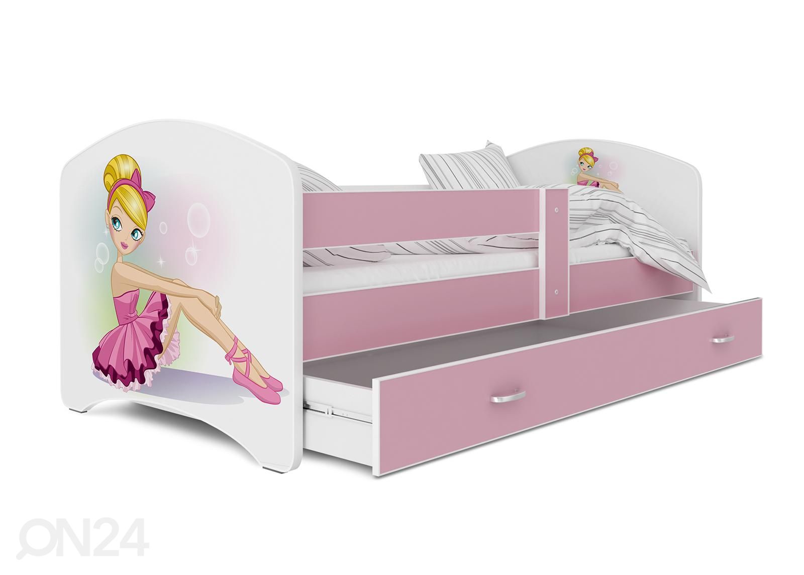 Комплект детской кровати 80x180 cm, розовый/nr 3 увеличить