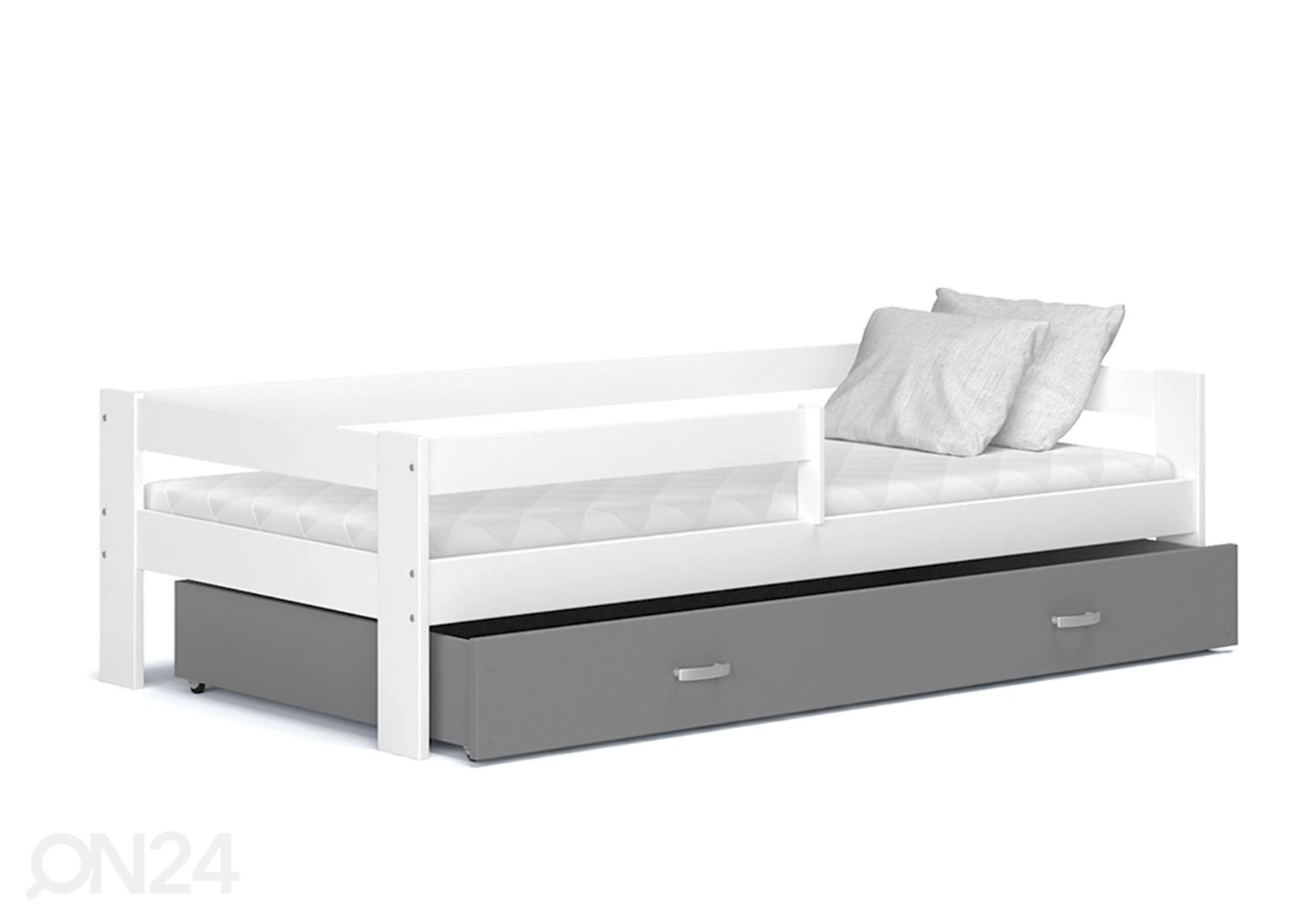 Комплект детской кровати 80x190 cm, белый/серый увеличить