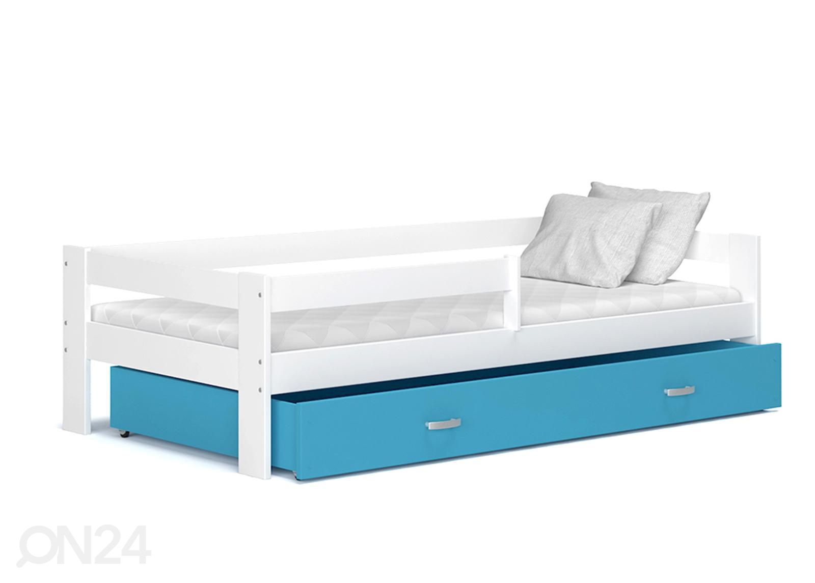 Комплект детской кровати 80x190 cm, белый/синий увеличить
