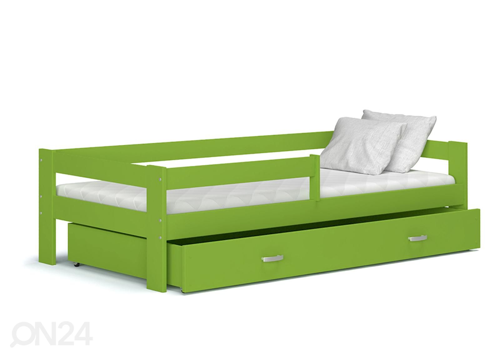 Комплект детской кровати 80x190 cm, зелёный увеличить