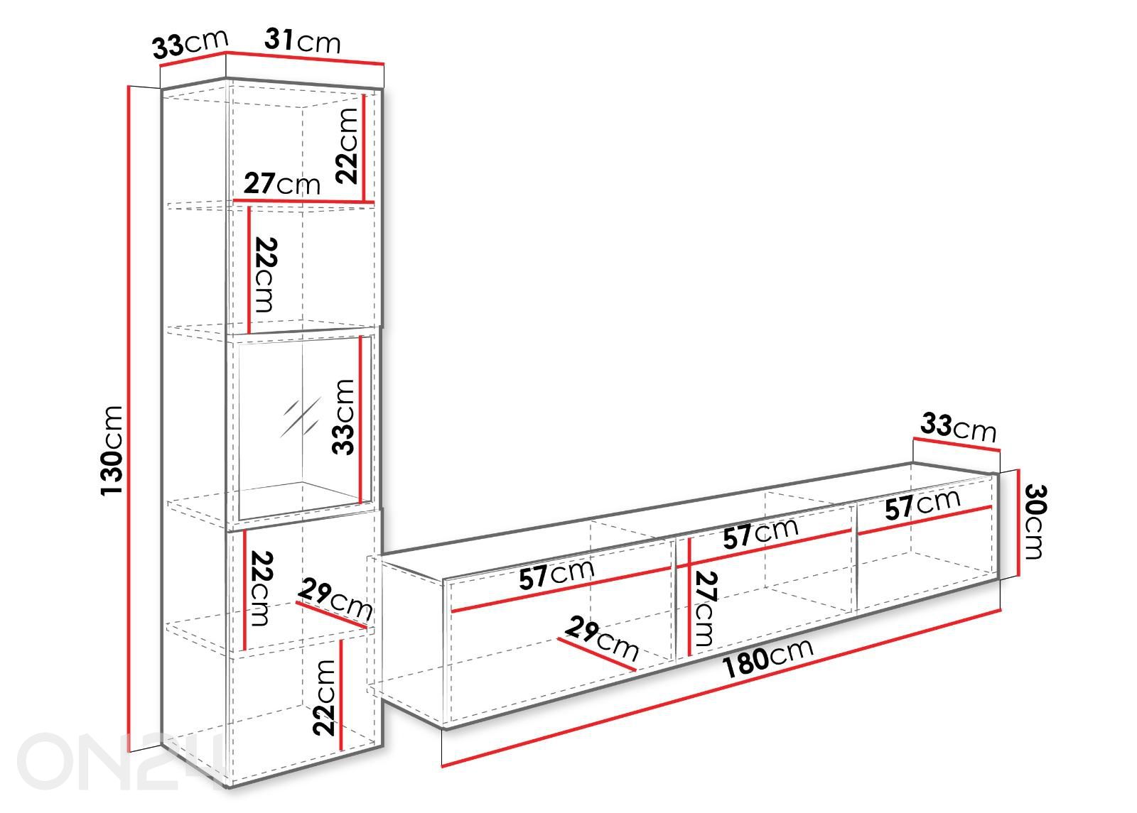 Комплект для гостиной Berlin I + LED увеличить размеры