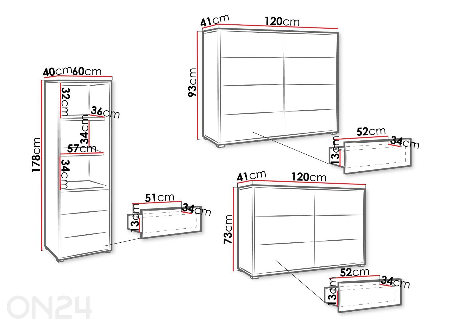 Комплект для гостиной Gesita I увеличить размеры