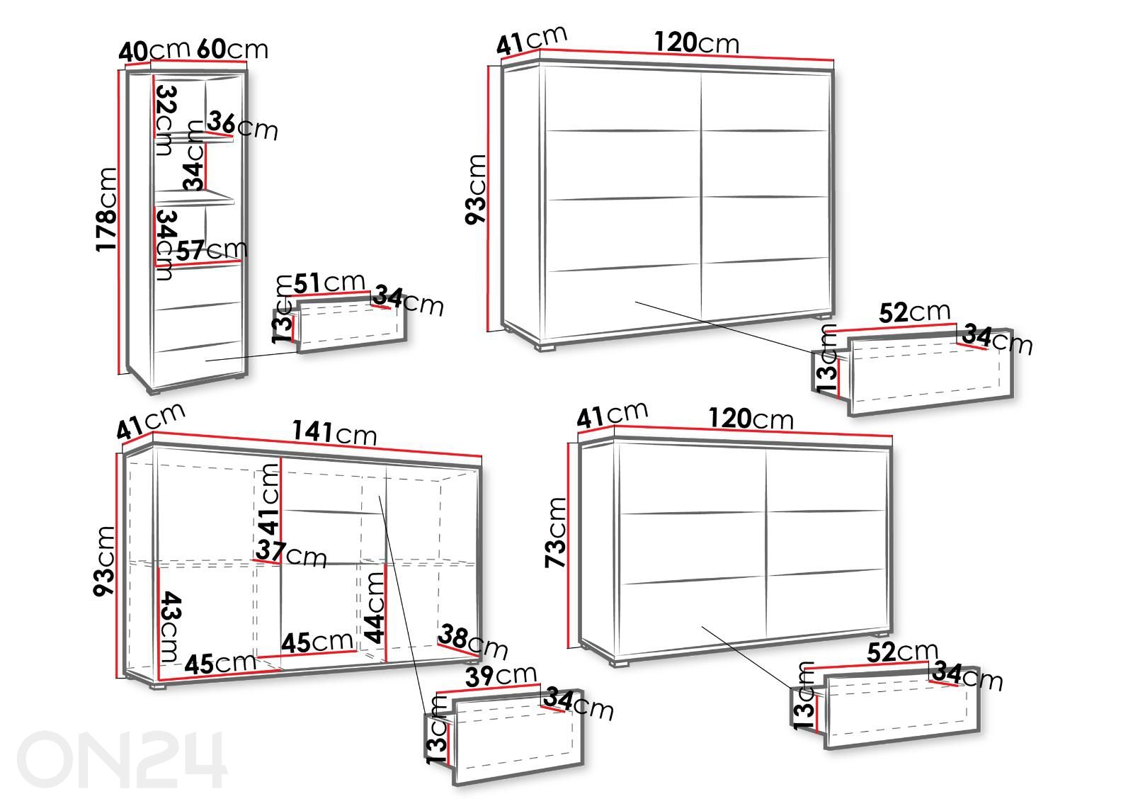 Комплект для гостиной Gesita II увеличить размеры