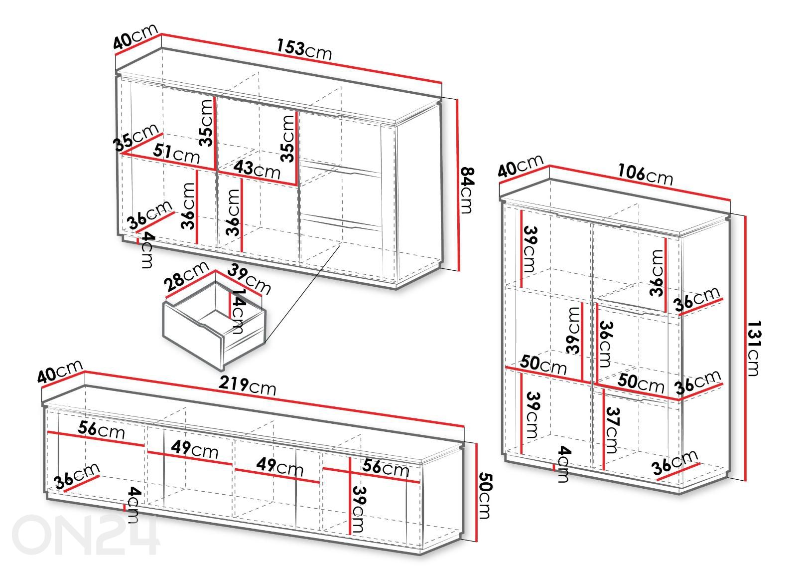 Комплект для гостиной Hilafin I увеличить размеры