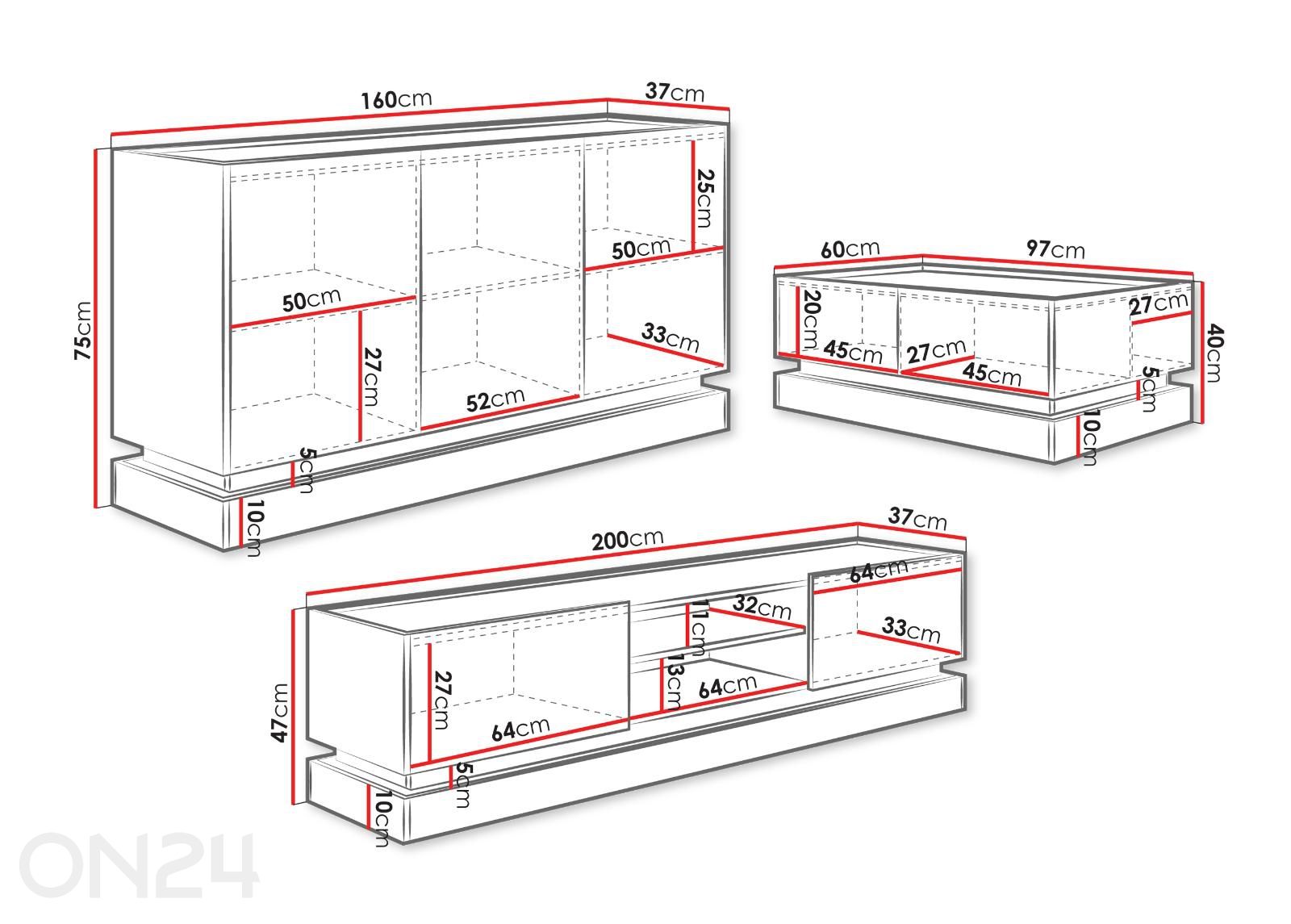 Комплект мебели для гостиной Zarp увеличить размеры