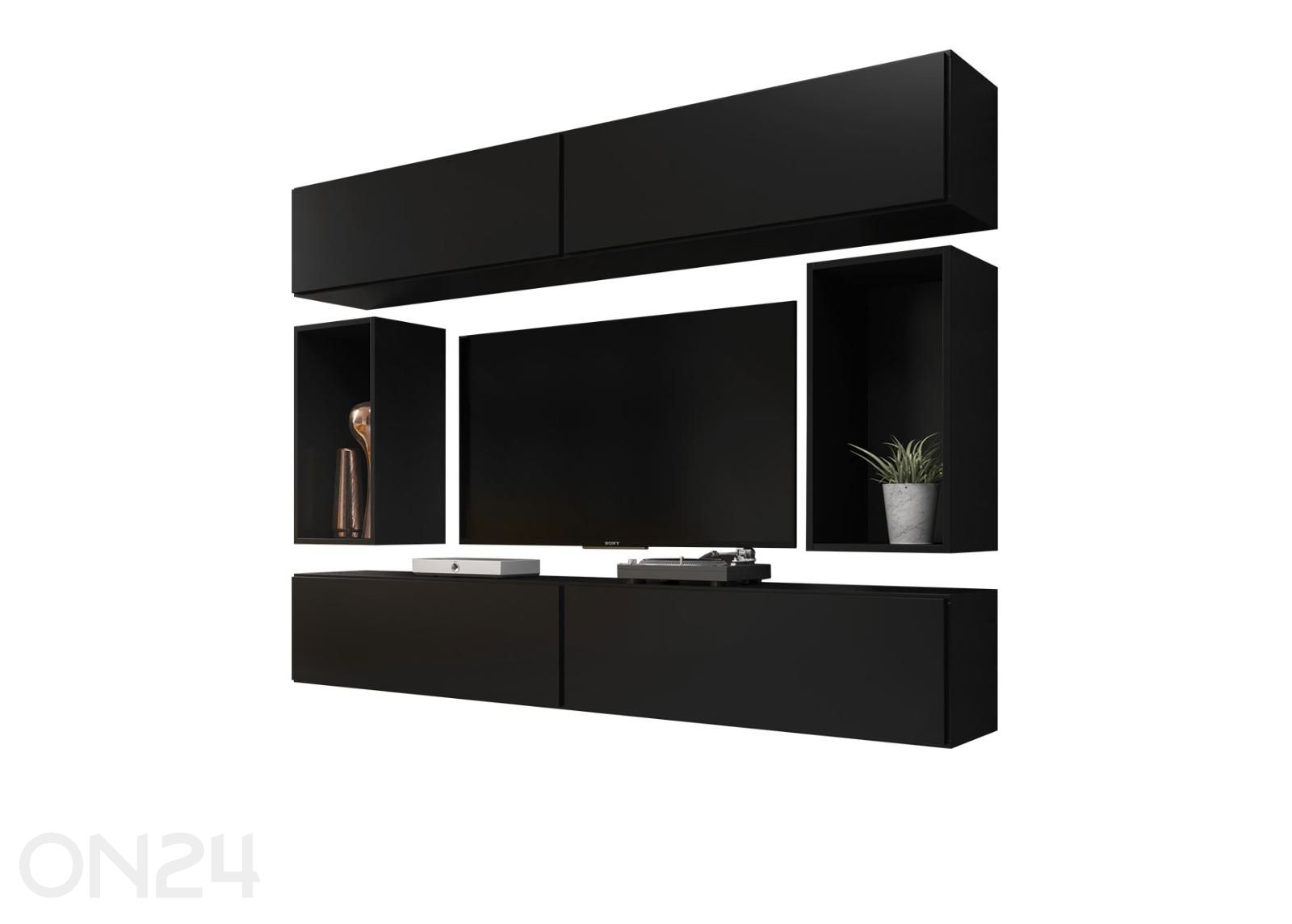 Комплект настенных шкафов и полок увеличить