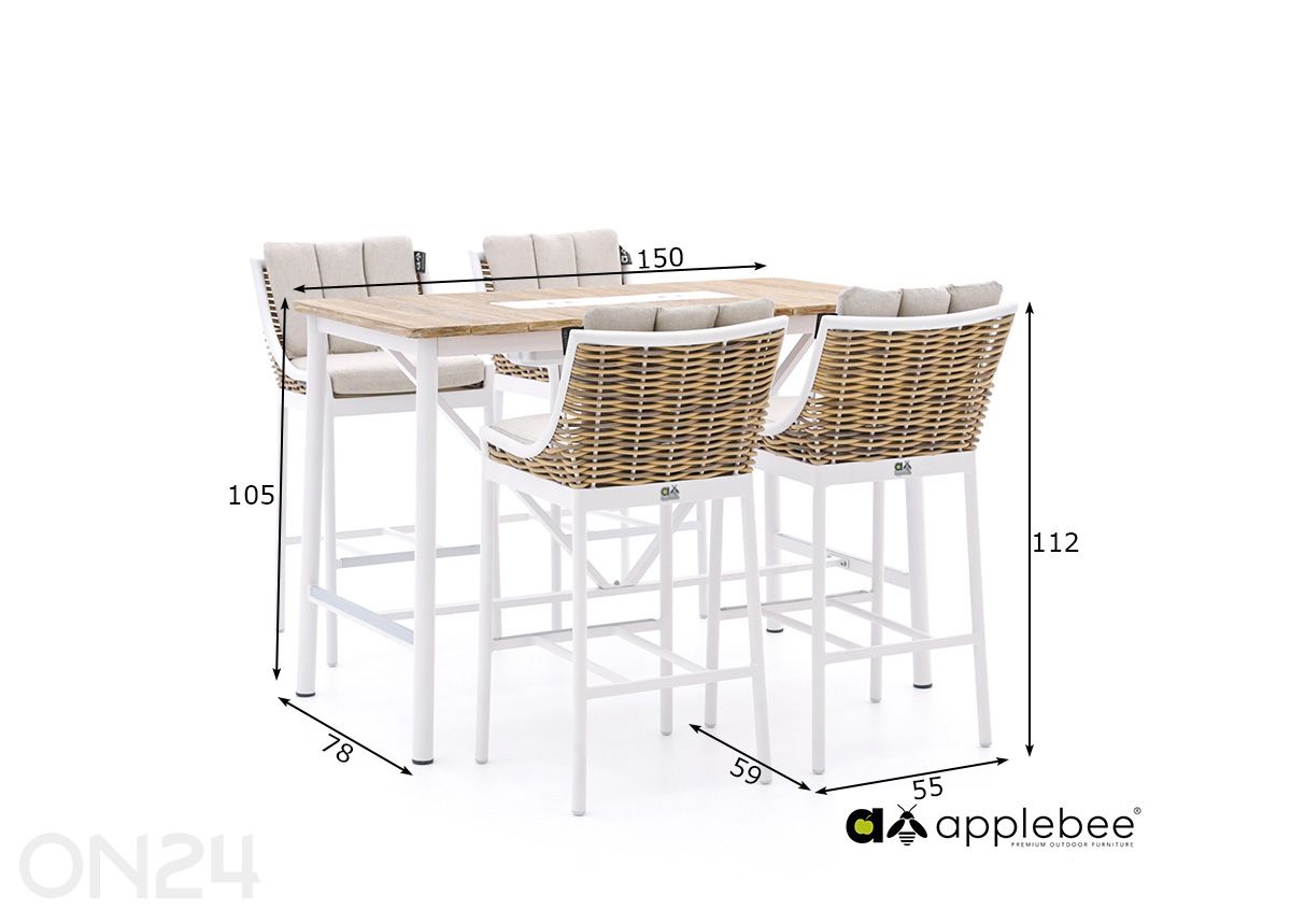 Комплект садовой мебели Milou увеличить размеры