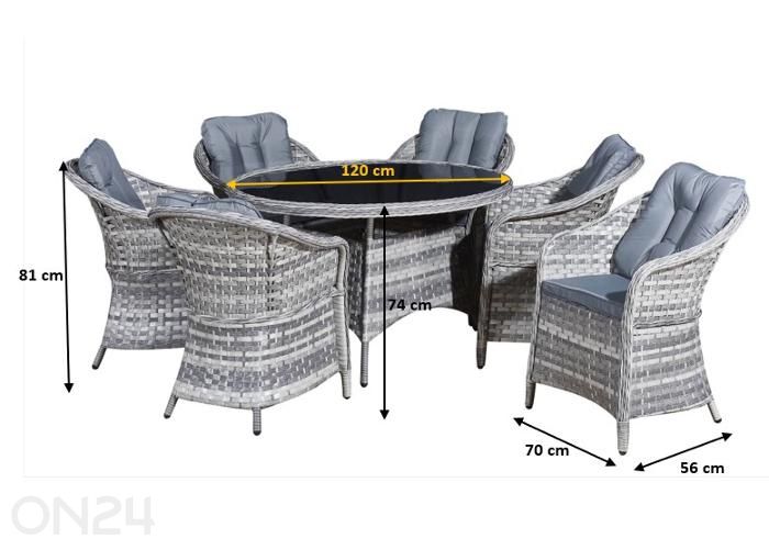 Комплект садовой мебели Moderno Grande увеличить размеры