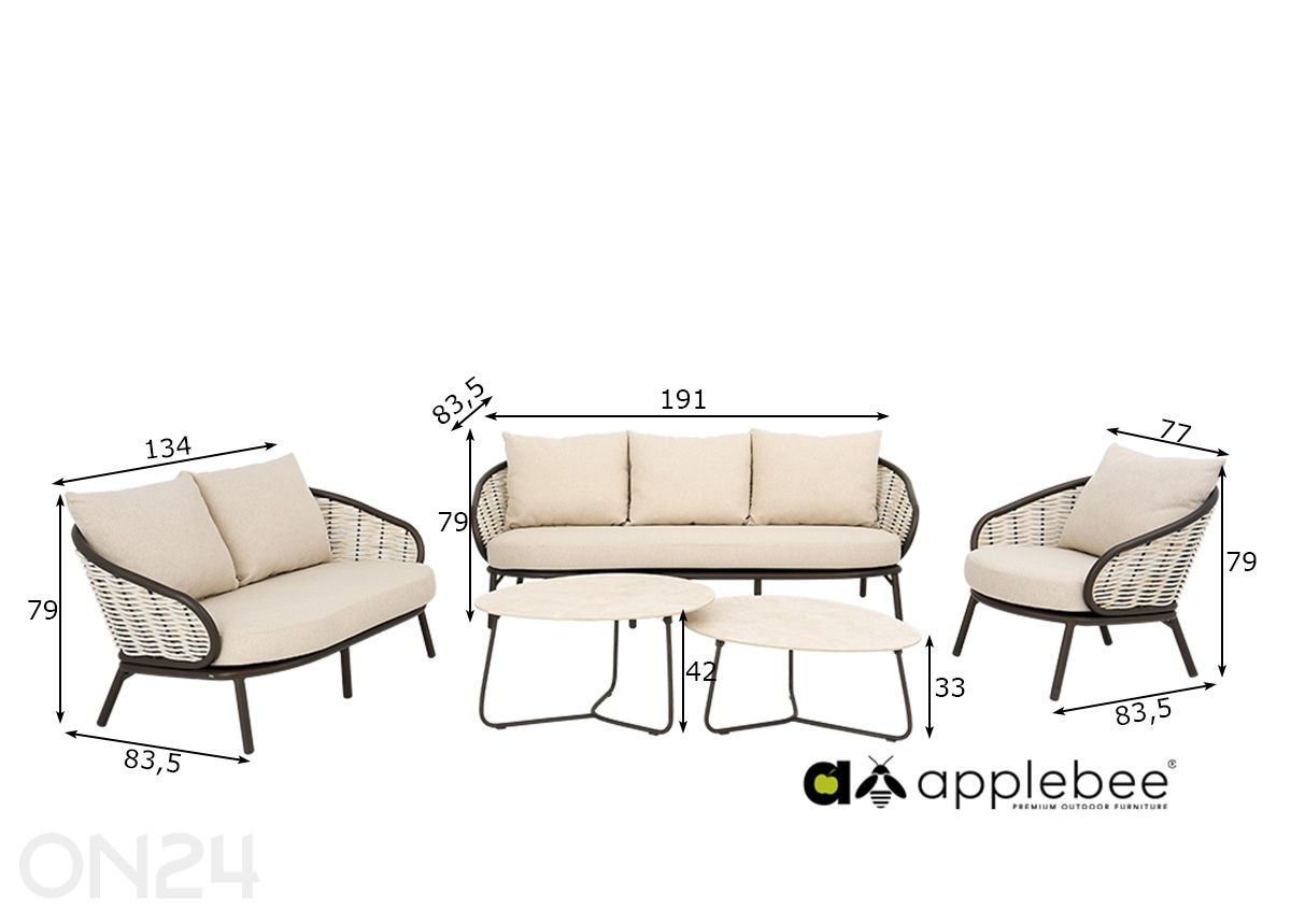 Комплект садовой мебели Pine Key увеличить размеры