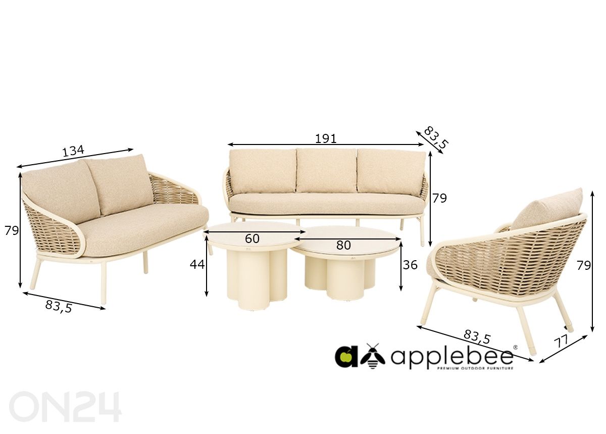 Комплект садовой мебели Pine Key увеличить размеры