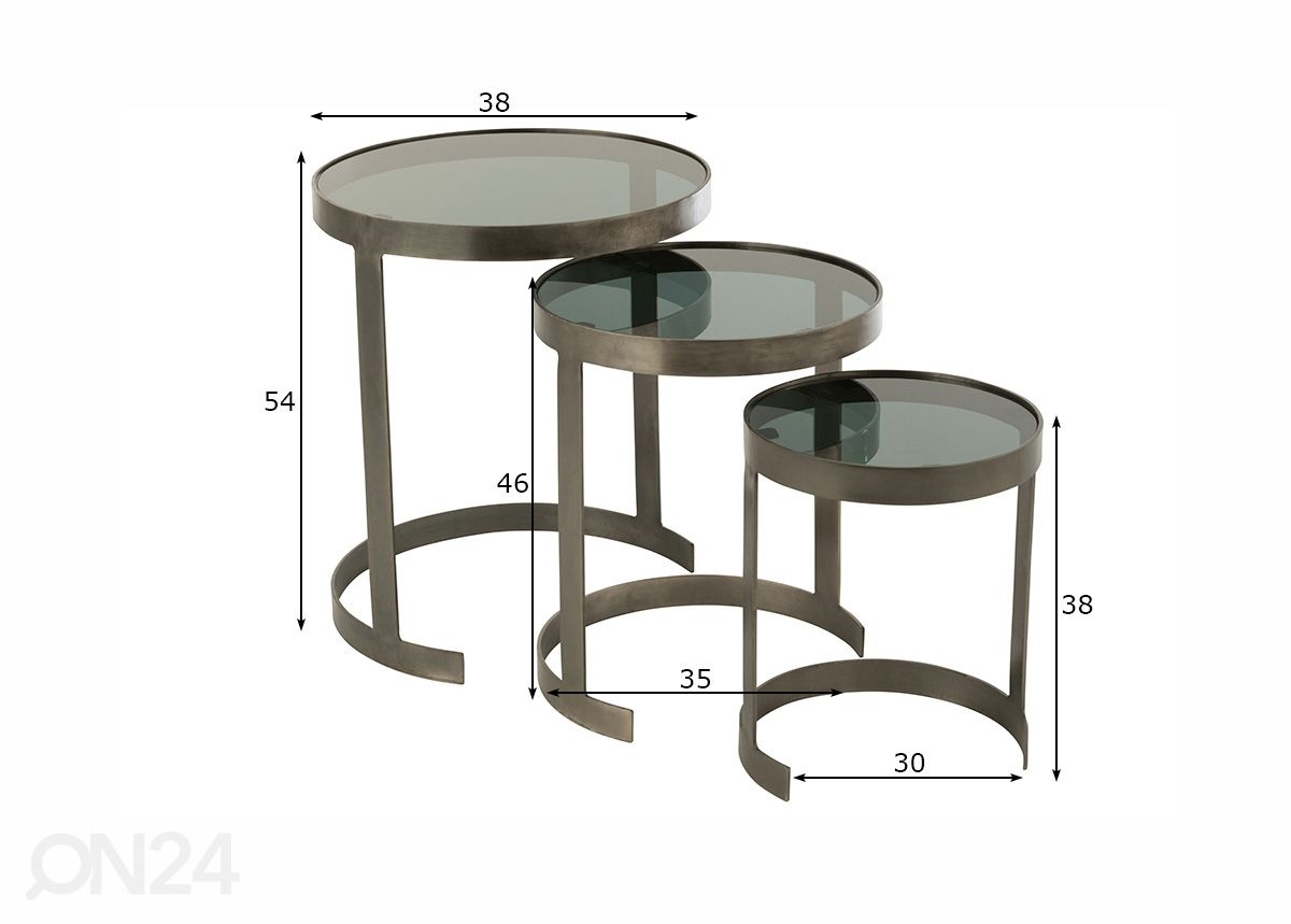Комплект столиков Gris, 3 шт увеличить размеры