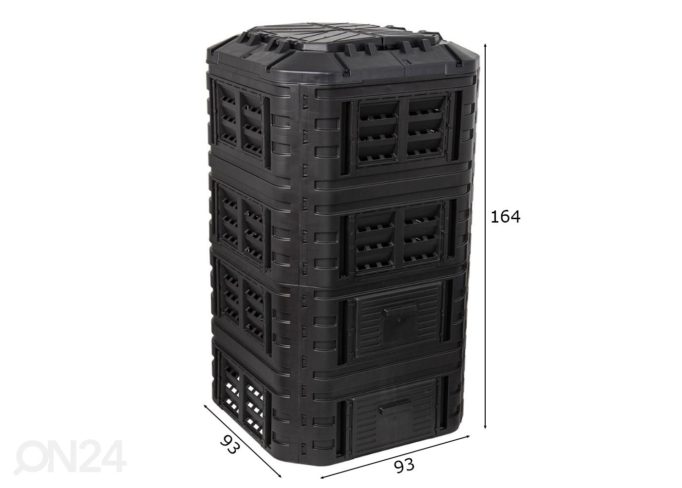 Компостер 1260 л, черный увеличить размеры