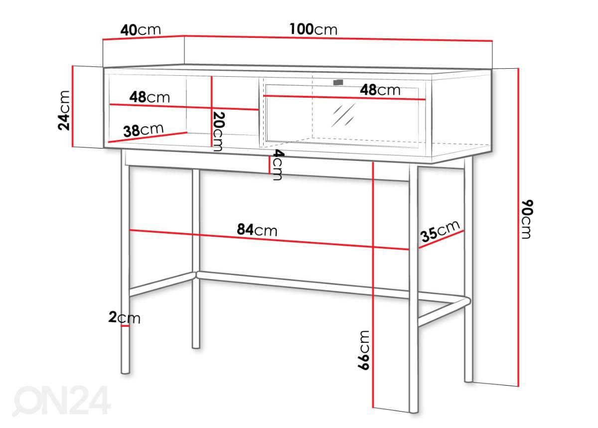 Консольный стол Bartise 1K увеличить размеры