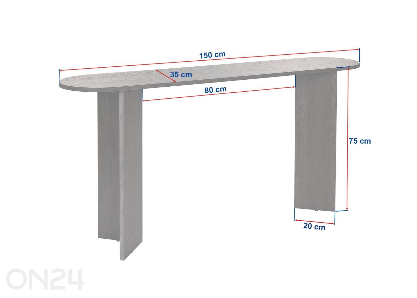 Консольный стол Sira увеличить размеры