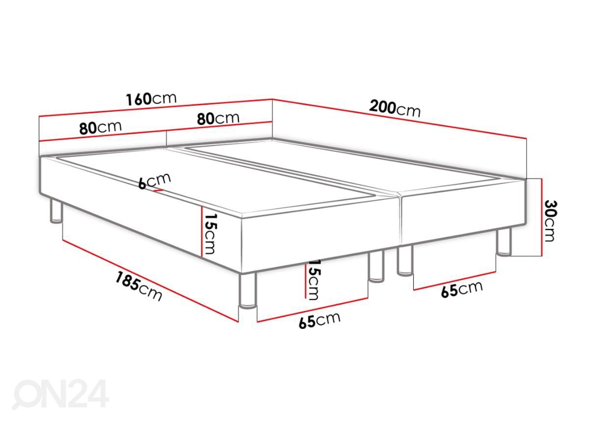 Континентальная кровать 160x200 cm увеличить размеры