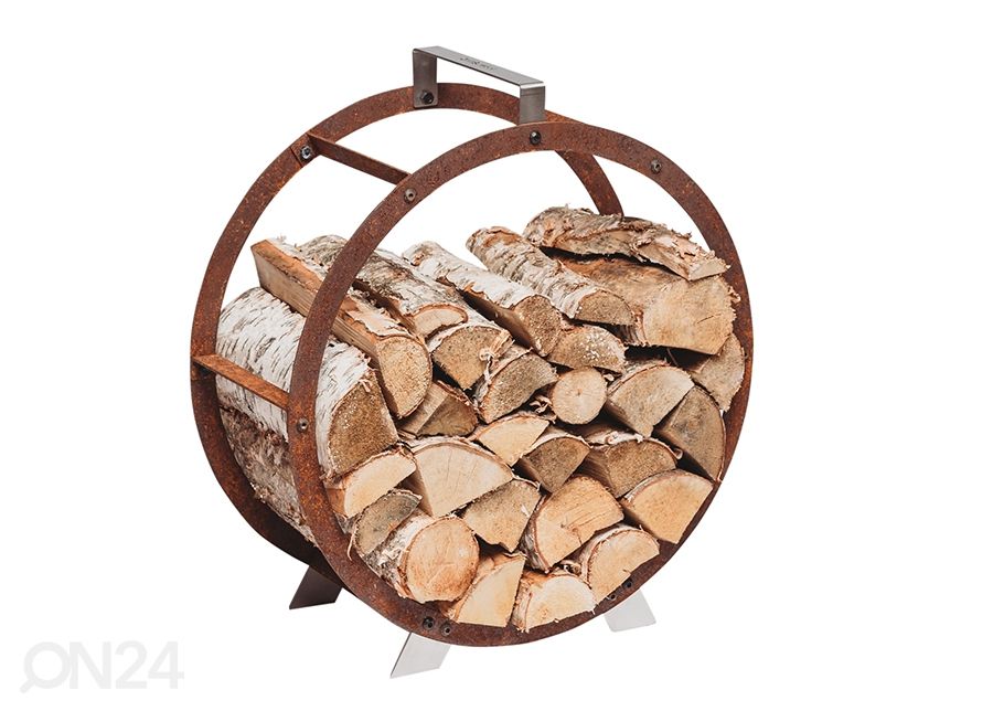 Корзина для дров Hugo из стали Cor-Ten, Ø 58 см увеличить