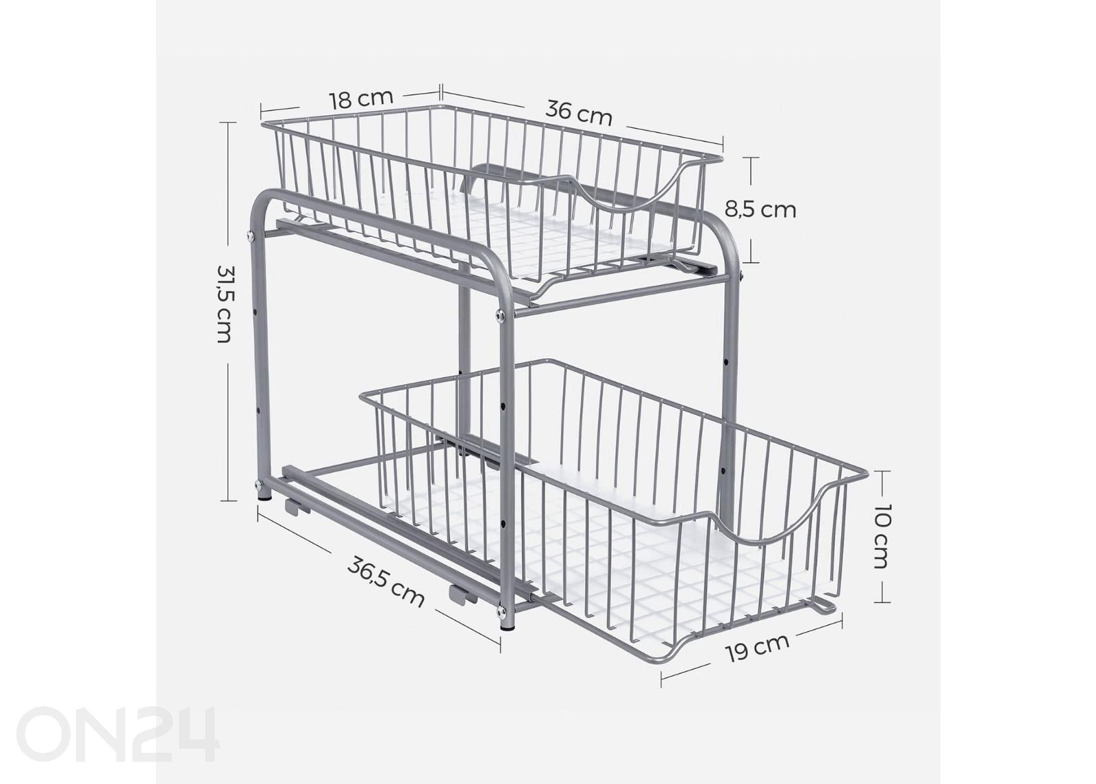 Корзина-полка для кухонного шкафа увеличить размеры