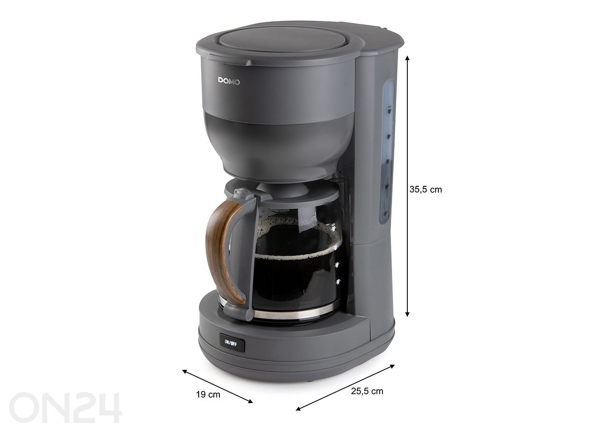 Кофеварка Domo 1.25L антрацит увеличить размеры