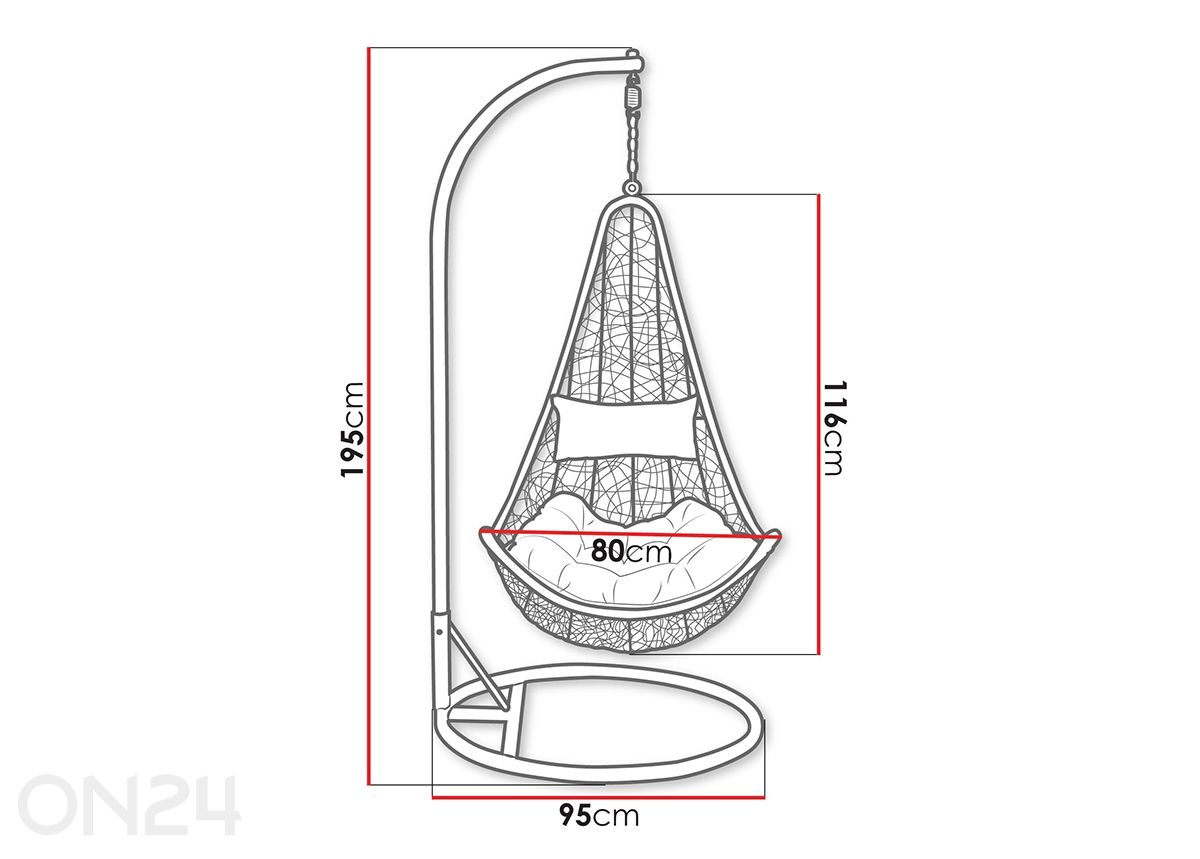 Кресло-гамак Boho увеличить размеры