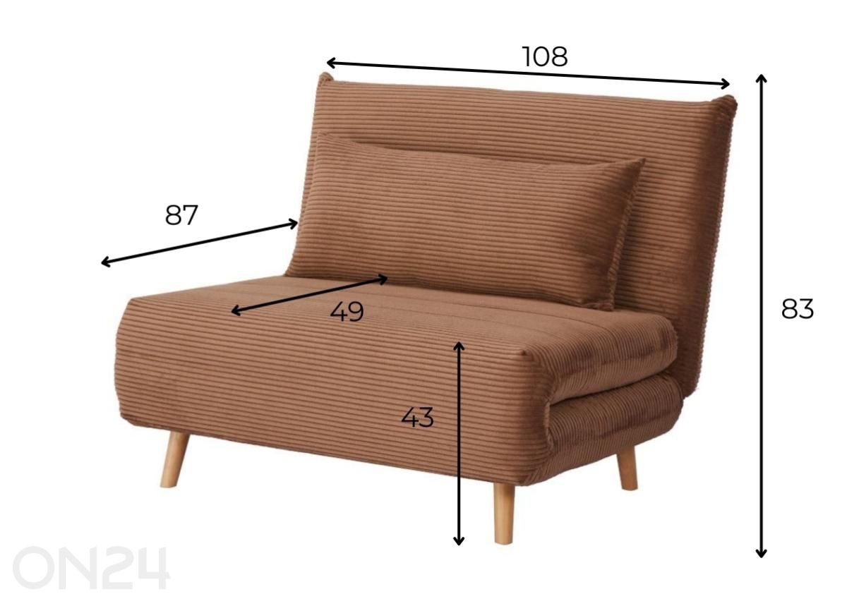 Кресло-кровать Selina увеличить размеры