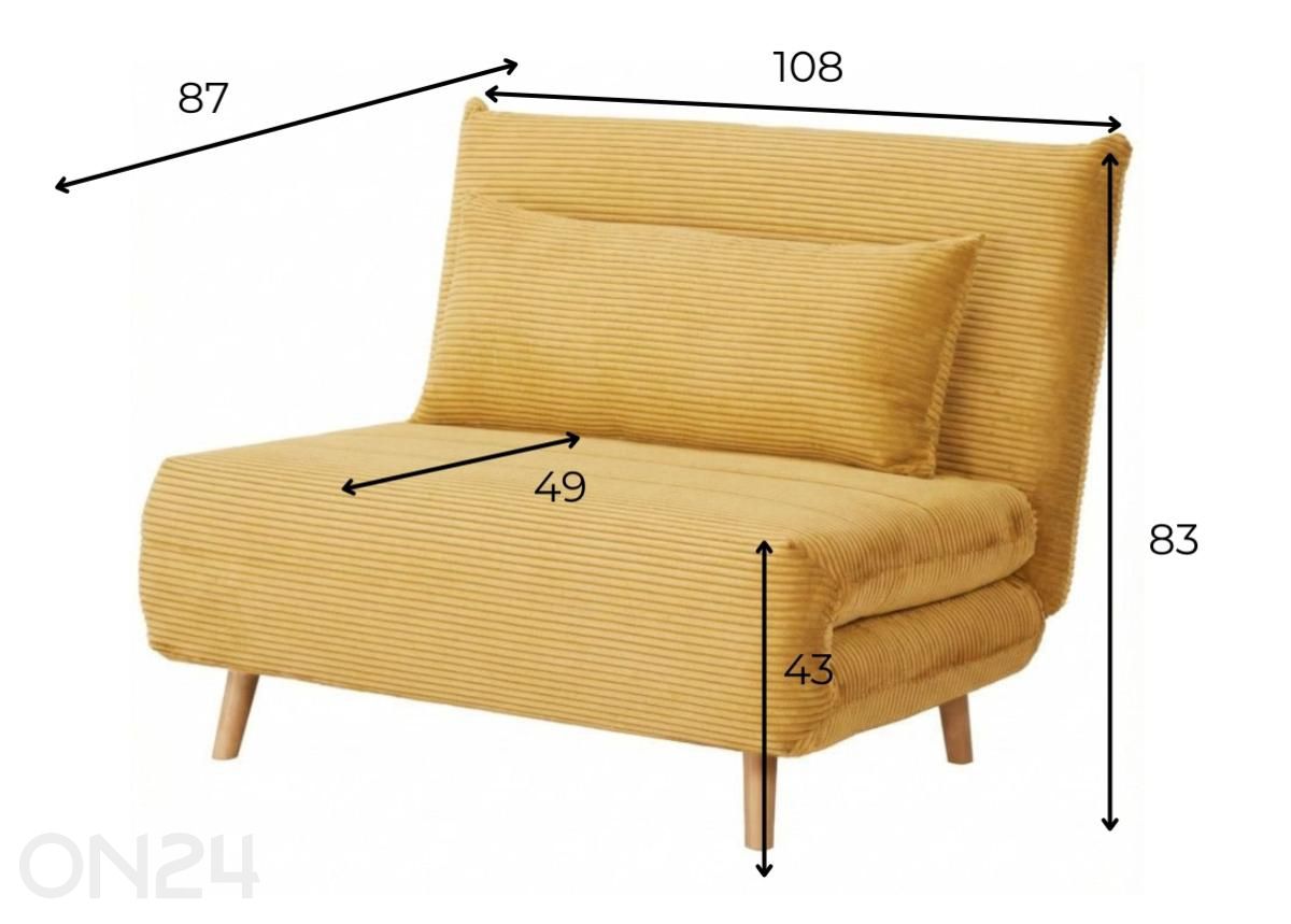 Кресло-кровать Sol увеличить размеры
