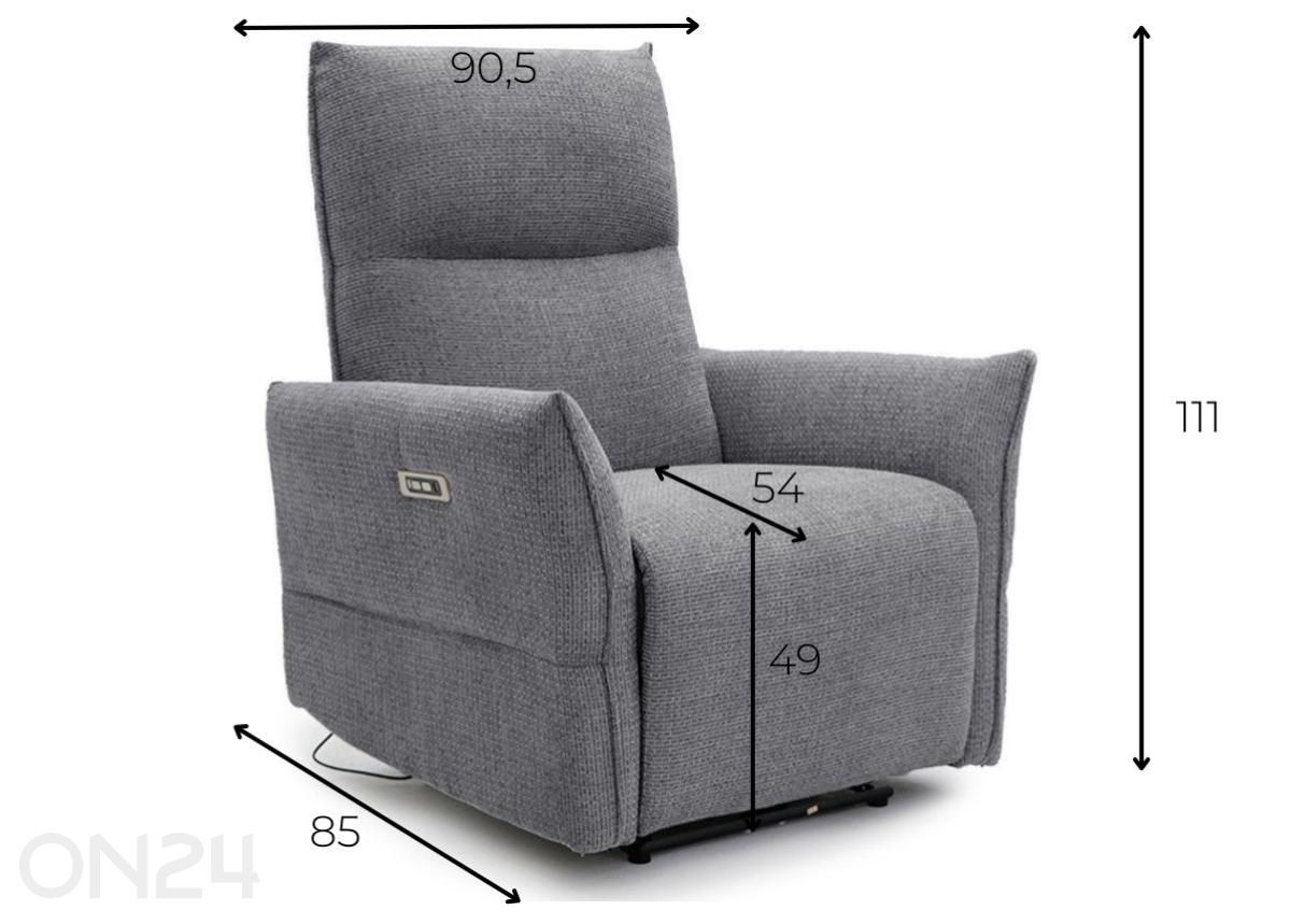 Кресло-реклайнер Eleganz 1, темно-серый увеличить размеры