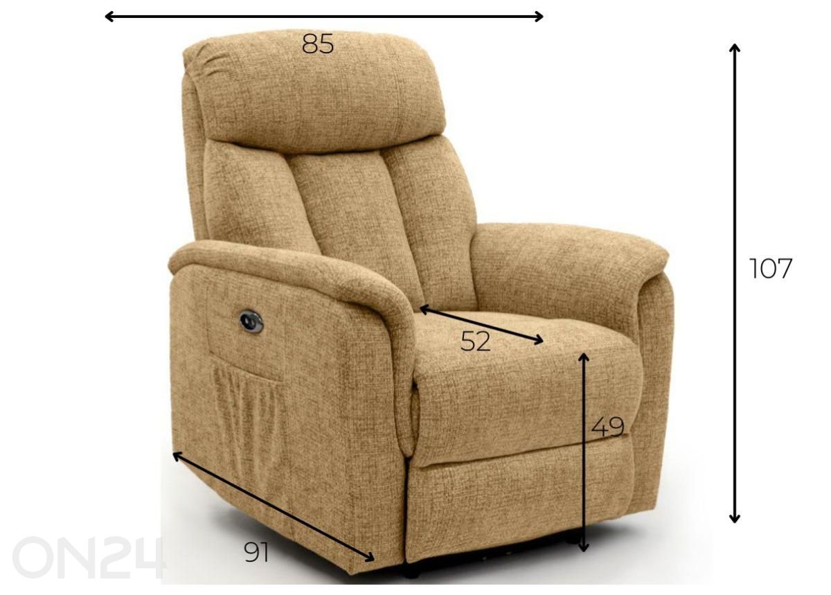 Кресло реклайнер Rosaalia, жёлтый увеличить размеры