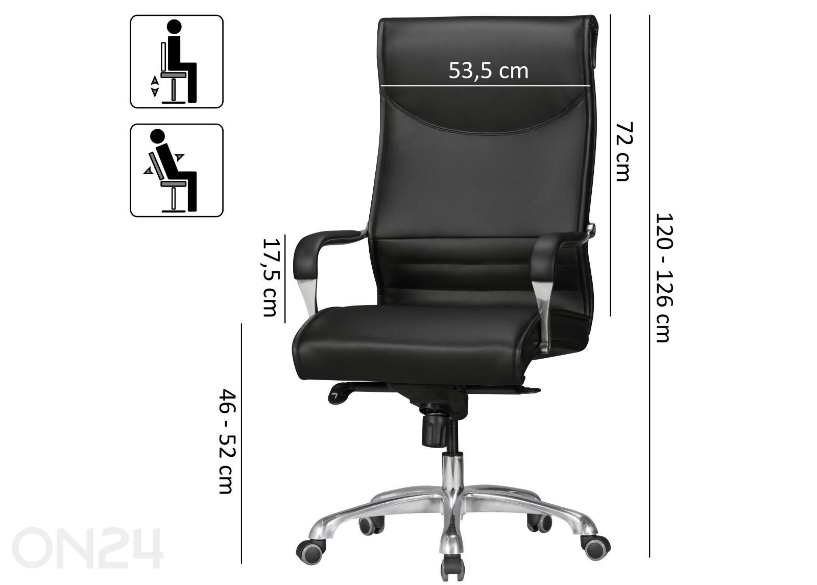 Кресло руководителя XXL Big Boss, чёрное увеличить размеры