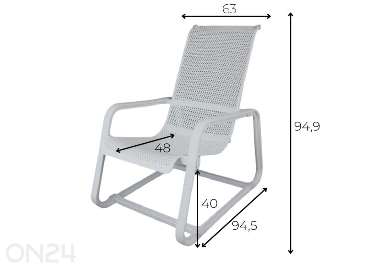 Кресло-шезлонг Lounger In&Out белый увеличить размеры
