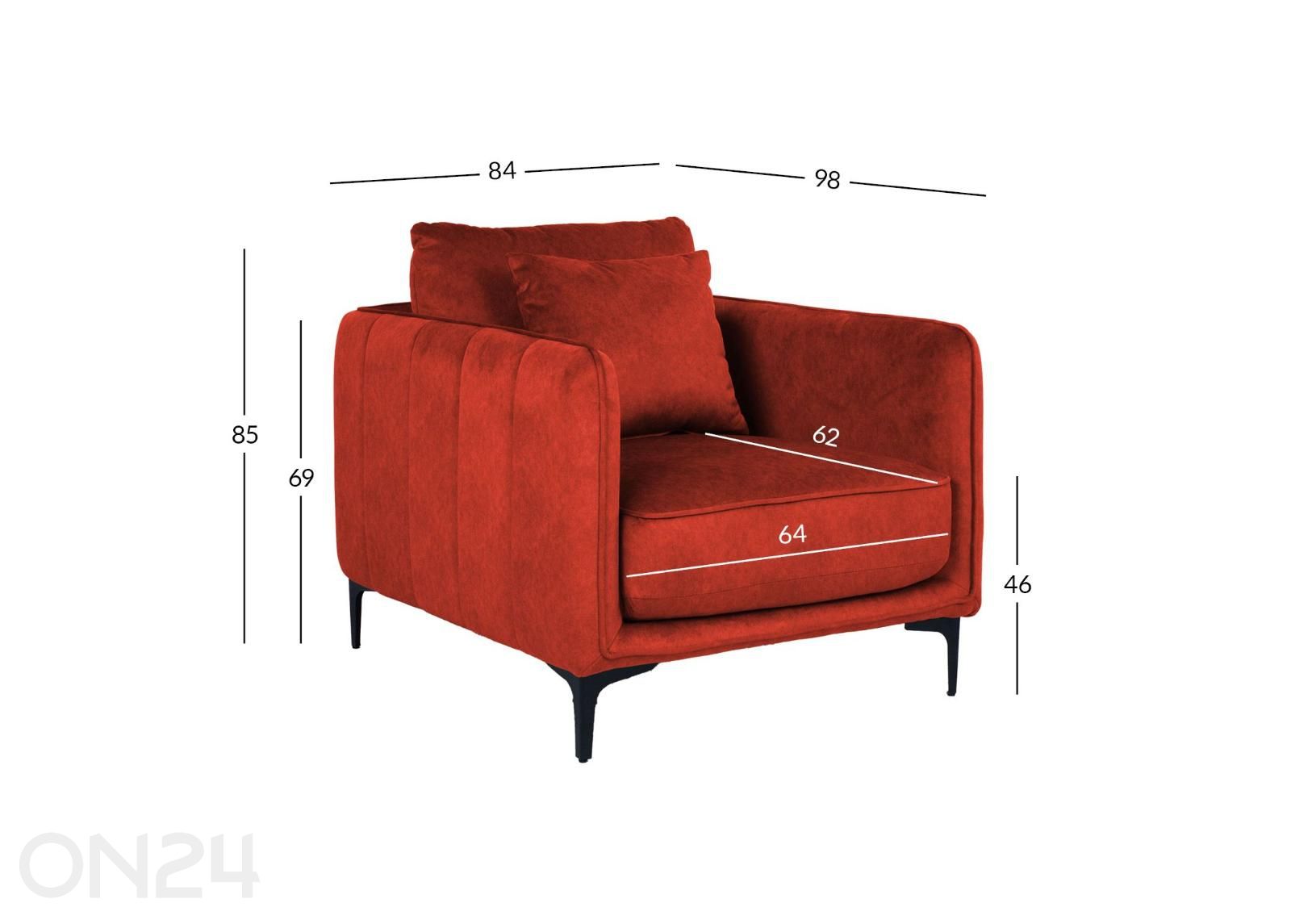 Кресло Bianka увеличить размеры