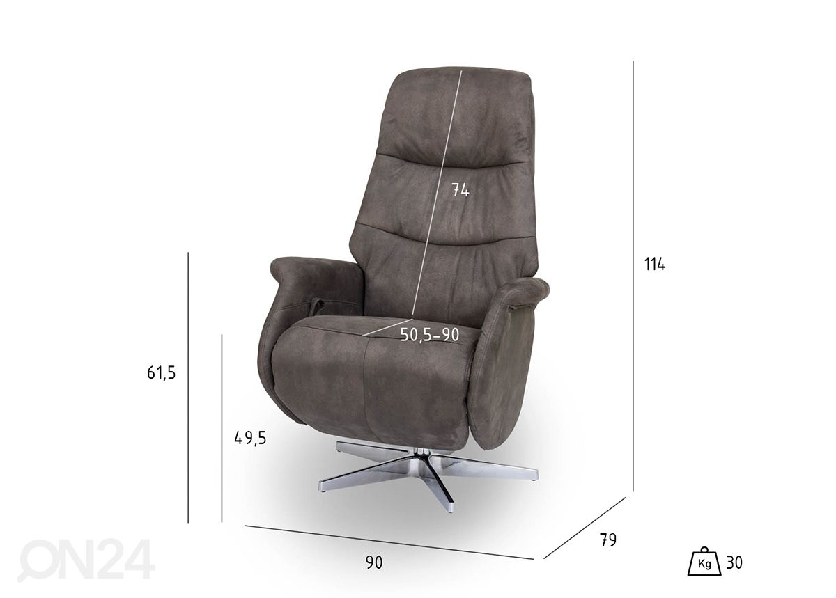 Кресло Delta recliner увеличить размеры
