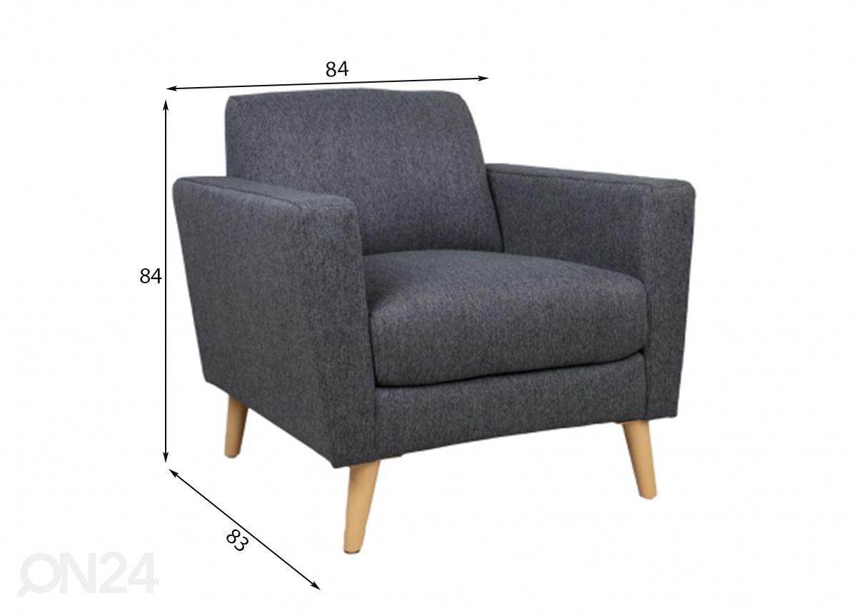 Кресло Kaili увеличить размеры